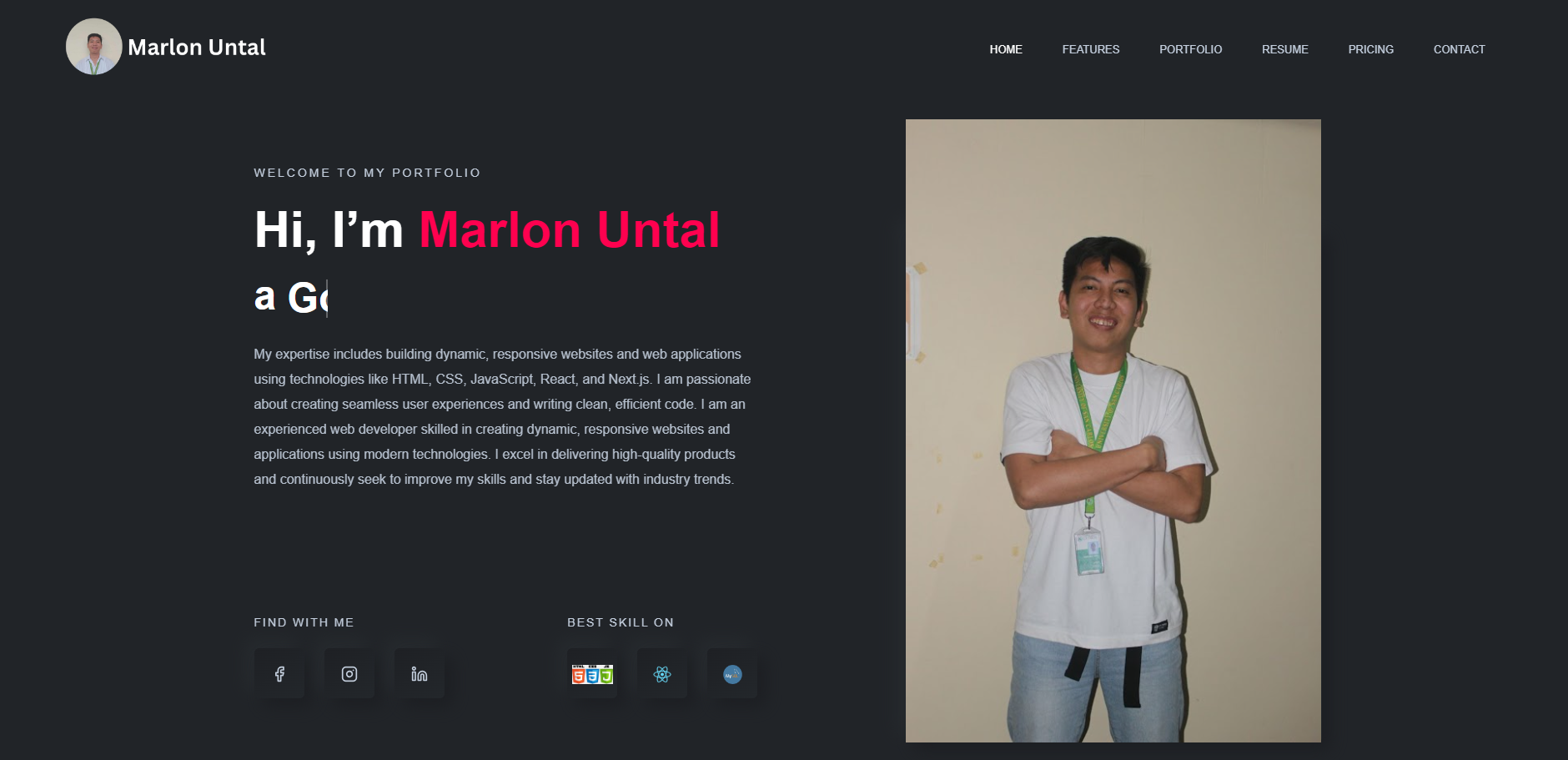 Personal Portfolio Images